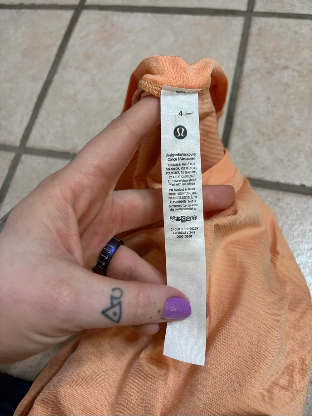 NWOT Lululemon Swiftly Tech Short- Sleeve Shirt 2.0 *Hip Length (Rock Melon) 4